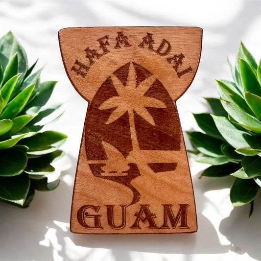 Latte Stone Wood Magnet – Håfa Adai Guam
