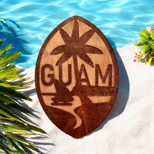 Guam Seal Wooden Magnet