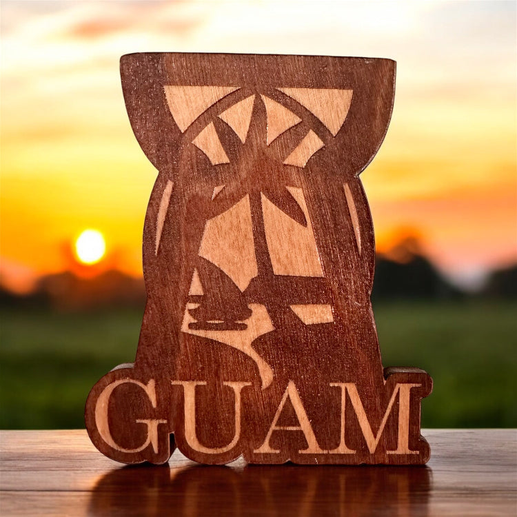 Latte Stone "Guam" Wooden Magnet